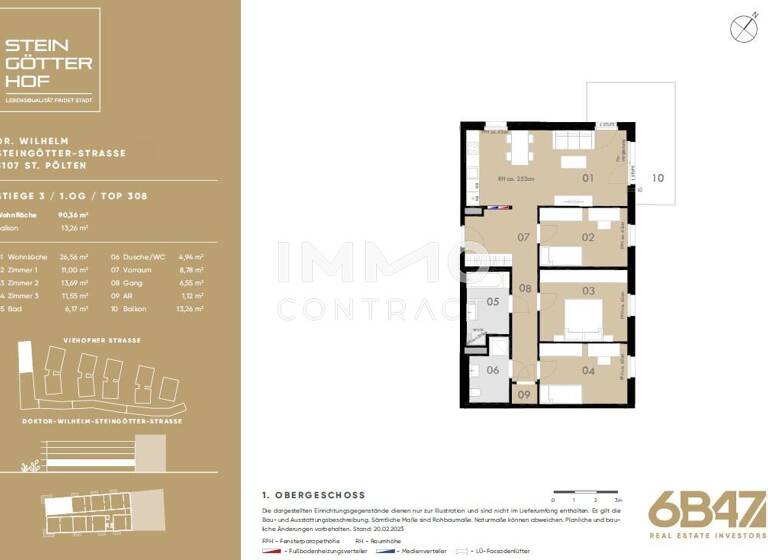 Wohnung zum Kauf - Erstbezug provisionsfrei 324.900 € 4 Zimmer 90,4 m² Teufelhof St. Pölten 3100