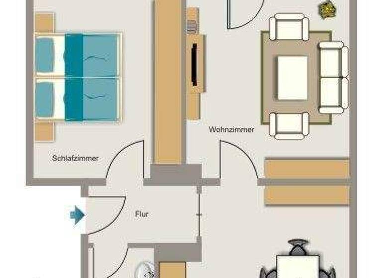 Wohnung zur Miete 439 € 2,5 Zimmer 54,8 m² 1. Geschoss frei ab 01.04.2026 Ostring 95 Batenbrock Bottrop 46238
