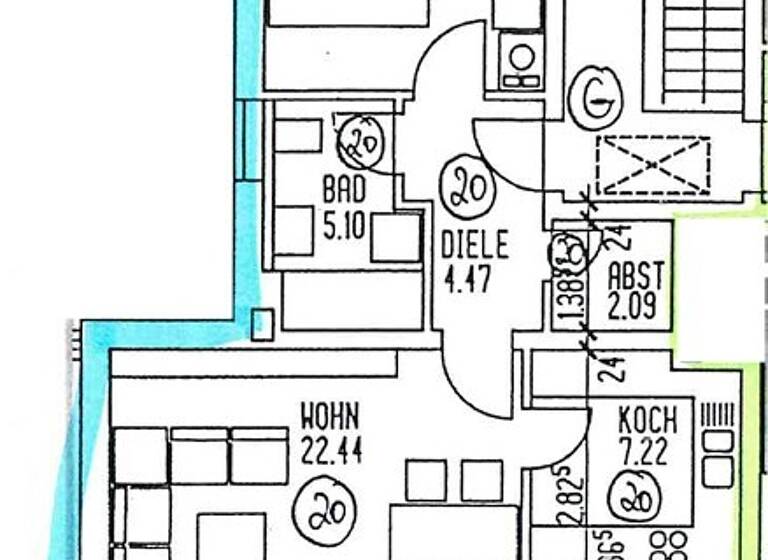 Penthouse zum Kauf 253.000 € 2 Zimmer 54 m² 3. Geschoss Humboldtstraße 22 Ludwigsfeld Neu-Ulm 89231