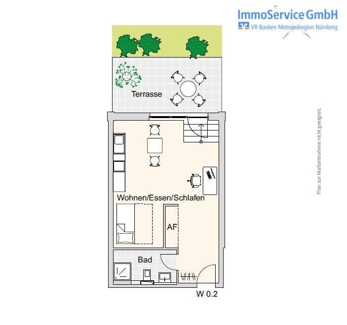 Wohnung zum Kauf provisionsfrei 288.168 € 1 Zimmer 48,7 m²<br/>Wohnfläche EG<br/>Geschoss Merianstr. 32 + 32a Schoppershof Nürnberg 90409