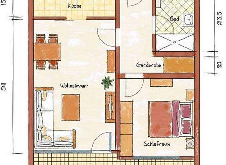 Wohnung zur Miete 550 € 2 Zimmer 55 m² frei ab sofort Malstatt Saarbrücken - Rastpfuhl 66113