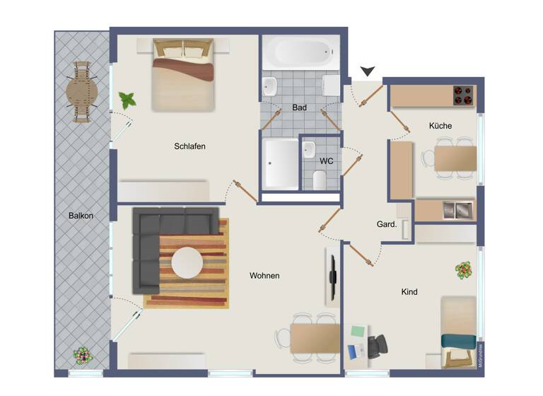 Studio zum Kauf 178.000 € 3 Zimmer 80 m² 2. Geschoss Freudenstadt 72250