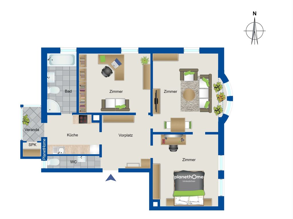 Wohnung zum Kauf 370.000 € 3 Zimmer 85 m²<br/>Wohnfläche 1.<br/>Geschoss Gehrenwald Stuttgart 70327