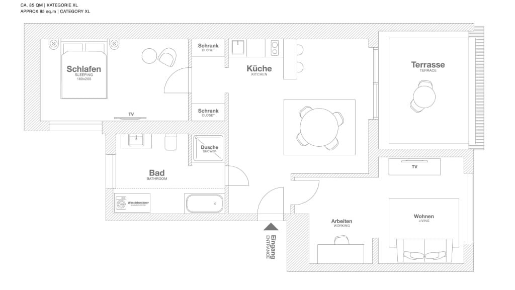 Wohnung zur Miete Wohnen auf Zeit 2.705 € 3 Zimmer 30 m²<br/>Wohnfläche 04.01.2025<br/>Verfügbarkeit Pankstraße Gesundbrunnen Berlin 13357