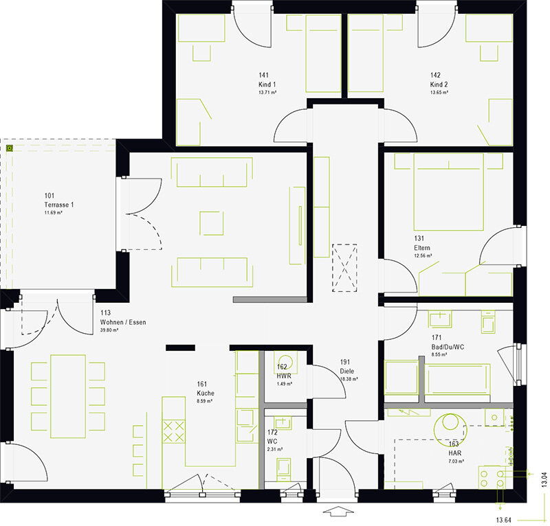 Bungalow zum Kauf provisionsfrei 371.369 € 4 Zimmer 137,7 m²<br/>Wohnfläche 630 m²<br/>Grundstück Ilsenburg Ilsenburg 38871