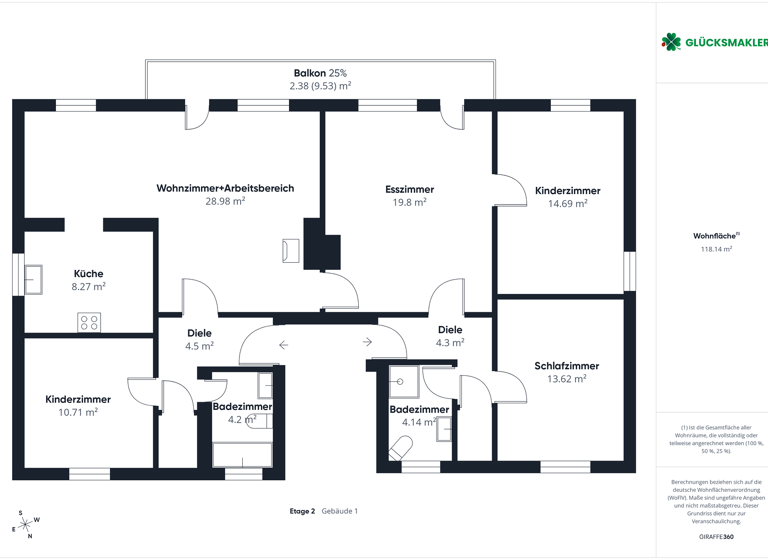 Wohnung zum Kauf 299.000 € 5 Zimmer 121 m² 1. Geschoss Obersprockhövel Sprockhövel 45549