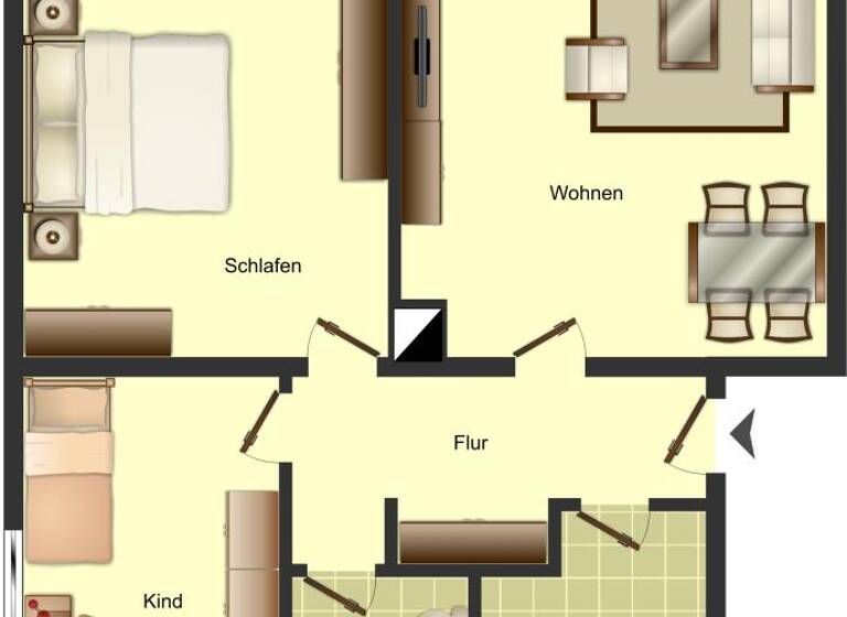 Wohnung zur Miete 569 € 3 Zimmer 68 m² 2. Geschoss frei ab 01.05.2026 Mecklenburger Straße 1 Höxter 37671