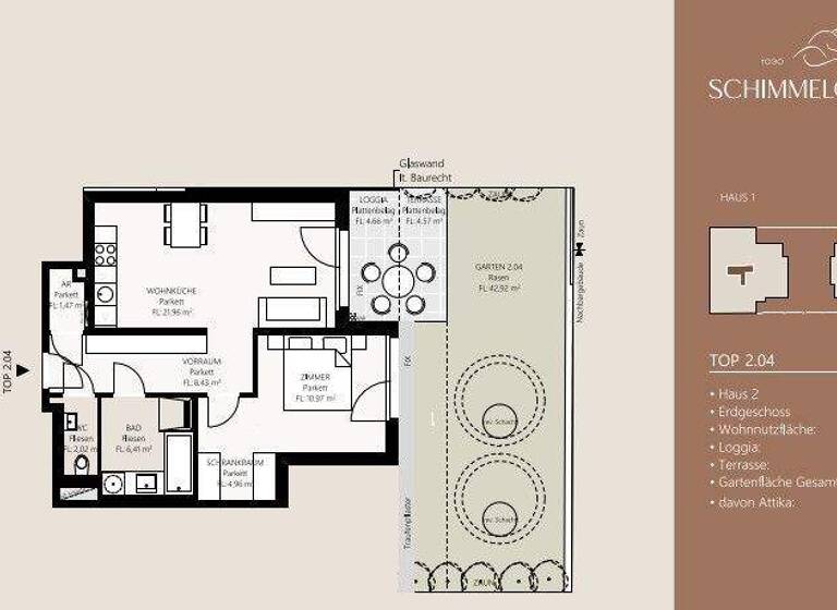 Wohnung zum Kauf - Erstbezug provisionsfrei 527.000 € 2 Zimmer 55,5 m² EG Wien 1030