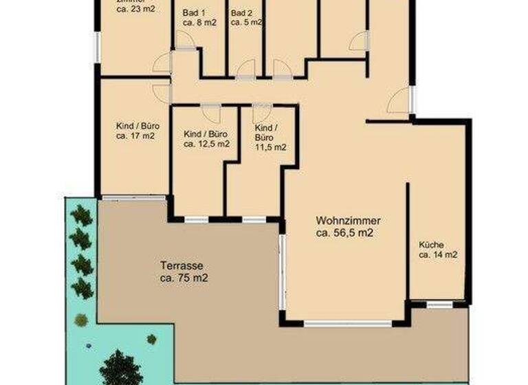 Wohnung zur Miete 2.430 € 5 Zimmer 180 m² Burgholzhausen Friedrichsdorf 61381