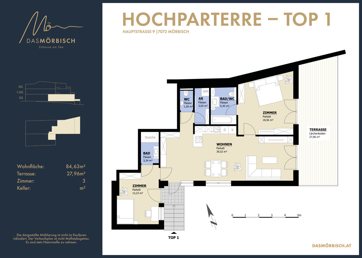 Wohnung zum Kauf 297.000 € 3 Zimmer 84,6 m²<br/>Wohnfläche EG<br/>Geschoss Mörbisch am See 7072