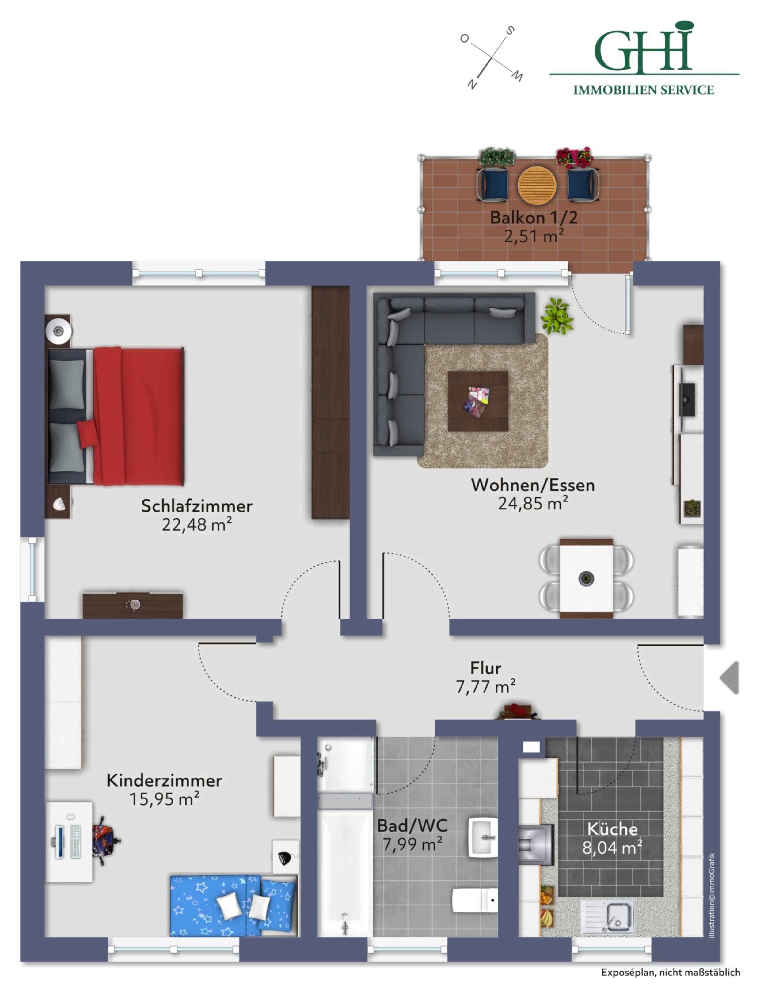 Wohnung zur Miete 760 € 3 Zimmer 82 m²<br/>Wohnfläche 2.<br/>Geschoss 01.03.2025<br/>Verfügbarkeit Haldenöschstr. 50 Hindelwangen Stockach 78333