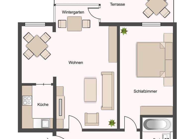Wohnung zum Kauf 240.000 € 2 Zimmer 62,2 m² EG frei ab sofort Innenstadt Fürth 90762