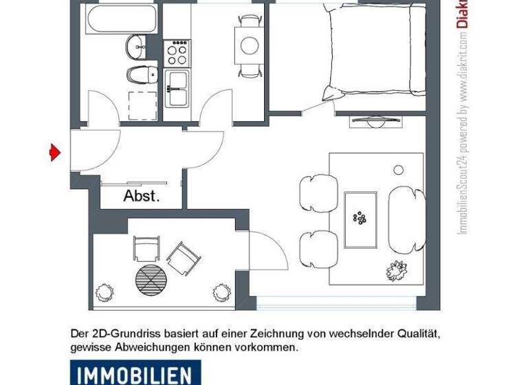 Wohnung zur Miete 355 € 1,5 Zimmer 44,7 m² 3. Geschoss frei ab 01.05.2026 Korbacher Straße 3 Niederzwehren Kassel 34134