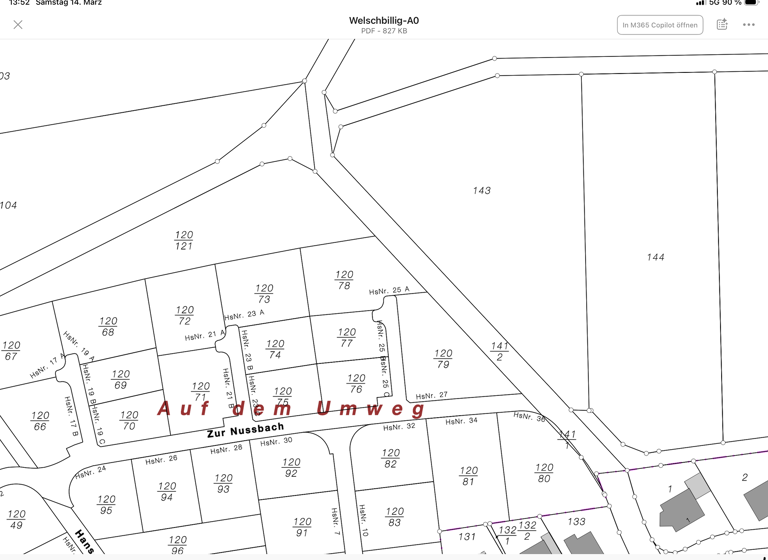 Grundstück zum Kauf provisionsfrei 215.000 € 845 m² Grundstück Welschbillig 54298