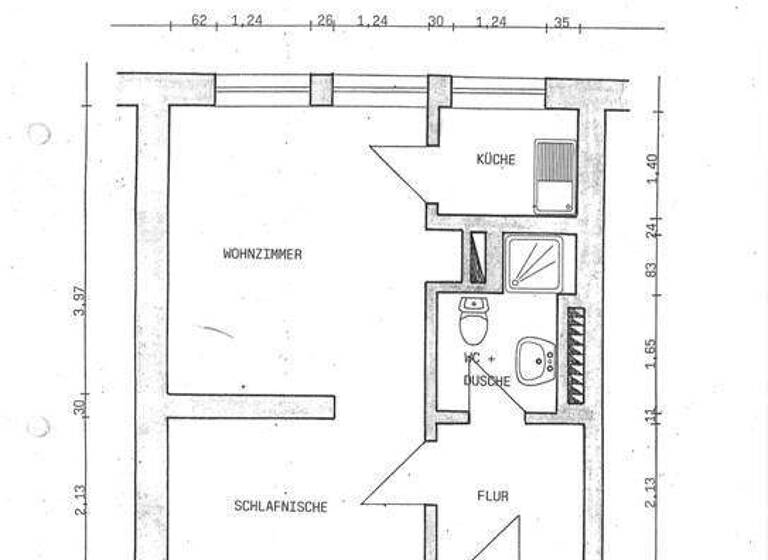 Wohnung zur Miete 448 € 1,5 Zimmer 29,9 m² 1. Geschoss frei ab sofort Goerdelerstr. 5/69 Aaseestadt Münster 48151