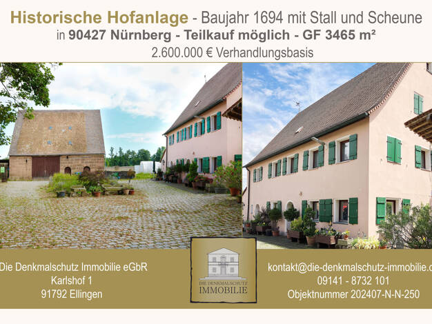 Bauernhaus zum Kauf 2.600.000 € 361 m² 3.465 m² Grundstück Neunhof Nürnberg 90427