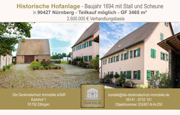 Bauernhaus zum Kauf 2.600.000 € 361 m² 3.465 m² Grundstück Neunhof Nürnberg 90427