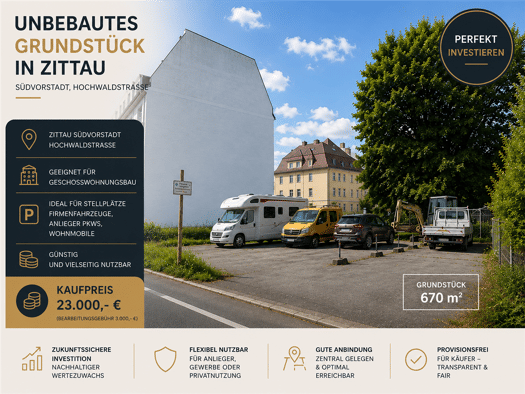 Grundstück zum Kauf 23.500 € 670 m² Grundstück Zittau 02763