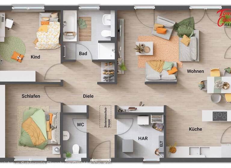 Bungalow zum Kauf provisionsfrei 345.250 € 3 Zimmer 102 m²<br/>Wohnfläche 486 m²<br/>Grundstück Lürschau 24850
