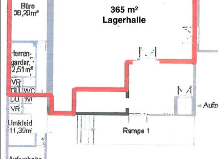 Lagerhalle zur Miete 3.123 € 365 m² Lagerfläche Wien 1220