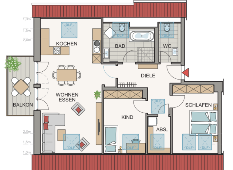 Wohnung zum Kauf provisionsfrei als Kapitalanlage geeignet 470.000 € 3 Zimmer 90 m²<br/>Wohnfläche Dachsbau 1 Hettstadt 97265