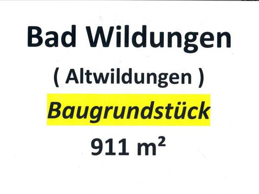 Grundstück zum Kauf 50.000 € 911 m² Grundstück Altwildungen Bad Wildungen 34537