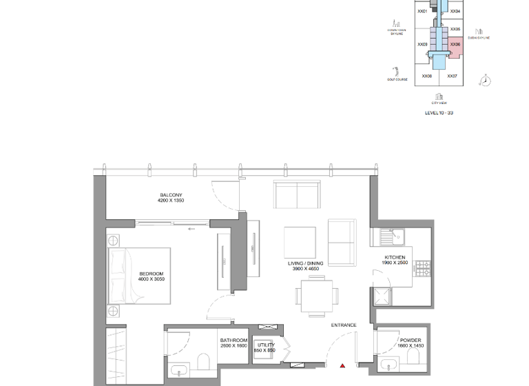 Wohnung zum Kauf 431.961 € 2 Zimmer 68,7 m² Dubai