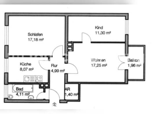 Wohnung zur Miete Tauschwohnung 735 € 3 Zimmer 64 m² 1. Geschoss Gärten h d Veste Nürnberg 90408