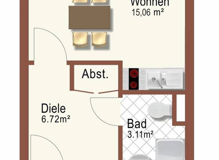 Wohnung zum Kauf 169.000 € 2 Zimmer 35,3 m² Zinglingstraße 37 Binz 18609