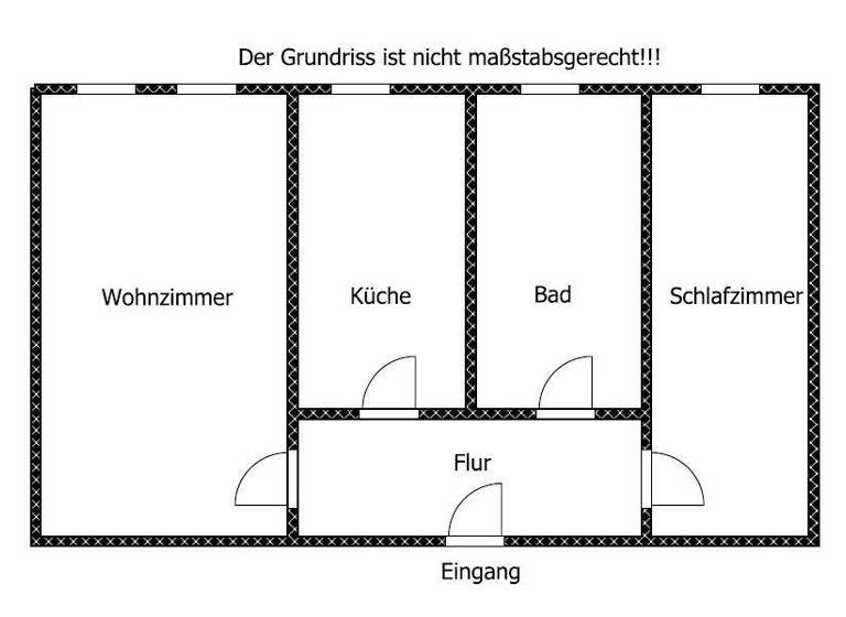 Wohnung zur Miete 425 € 2 Zimmer 49,5 m² 2. Geschoss Credéstr. 10 Neulindenau Leipzig 04179