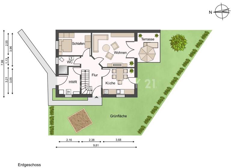 Doppelhaushälfte zum Kauf 297.400 € 5 Zimmer 97 m² 303 m² Grundstück Hohenkirchen Wangerland 26434