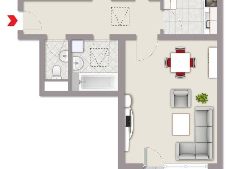 Wohnung zum Kauf 219.000 € 2 Zimmer 63 m²<br/>Wohnfläche Dachgeschoss<br/>Geschoss Waiblingen Waiblingen 71334