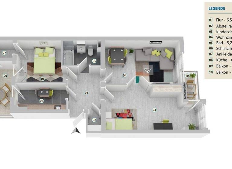 Wohnung zum Kauf 299.000 € 3 Zimmer 71 m² Kröpeliner Tor-Vorstadt Rostock 18057