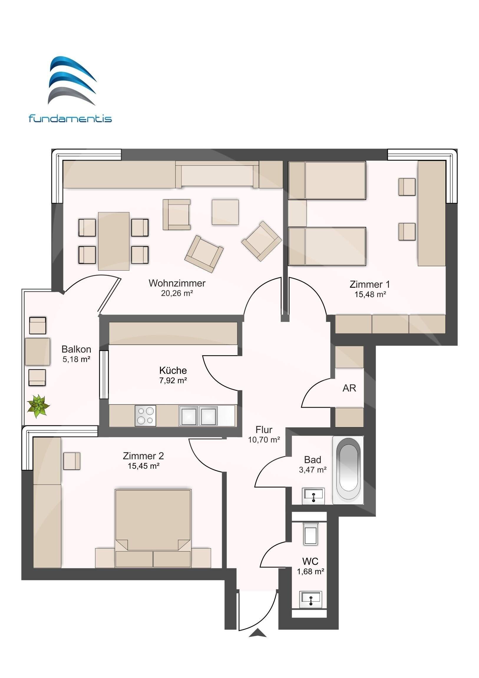 Wohnung zum Kauf 199.000 € 3 Zimmer 78,7 m²<br/>Wohnfläche 3.<br/>Geschoss Haidenhof-Nord Passau 94036