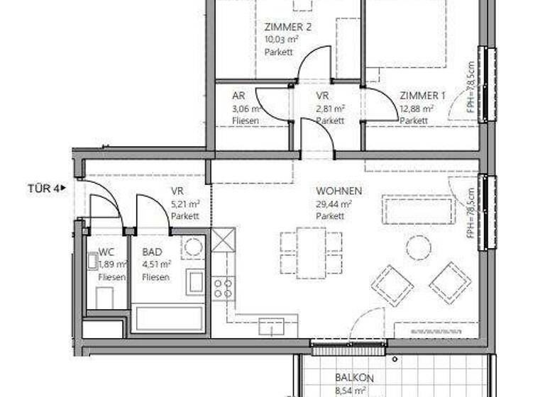 Wohnung zur Miete 874 € 3 Zimmer 69,8 m² 1. Geschoss Lore-Kutschera-Weg 5 Wien 1120