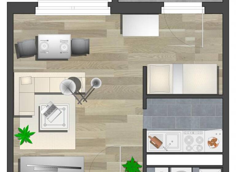 Studio zur Miete 180 € 1 Zimmer 33,4 m² 2. Geschoss frei ab 13.04.2026 Max-Opitz-Str. 2 Hutholz Chemnitz 09123