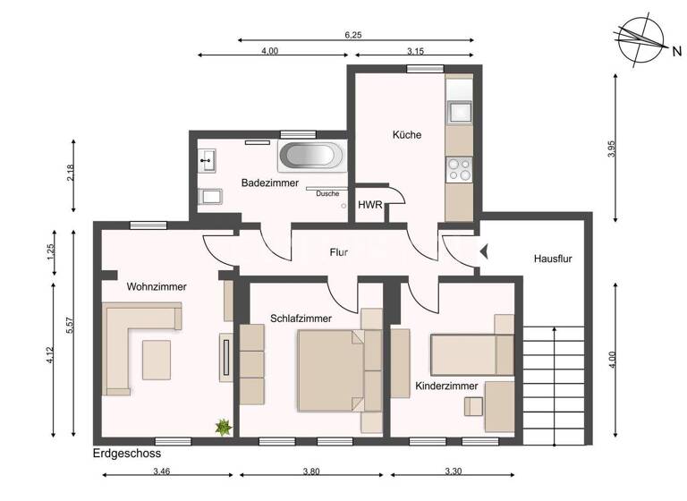 Wohnung zum Kauf 97.900 € 3 Zimmer 71,5 m² EG Bant Wilhelmshaven 26382