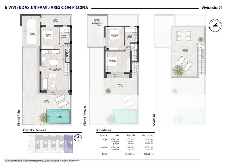 Doppelhaushälfte zum Kauf provisionsfrei 380.000 € 4 Zimmer 133 m² 153 m² Grundstück Calle Alonso Berruguete San Pedro del Pinatar 30740