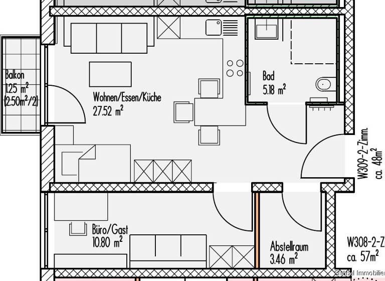 Wohnung zum Kauf 195.700 € 2 Zimmer 48,2 m²<br/>Wohnfläche EG<br/>Geschoss Sachsen Sachsen 91623