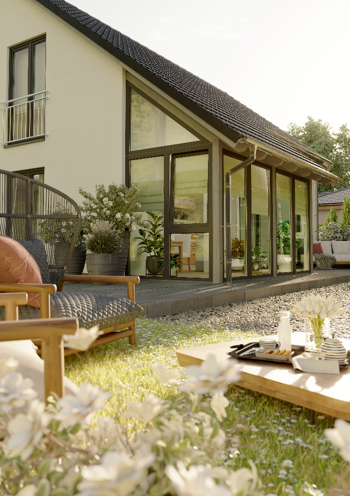 Immobilie in Amt Creuzburg - INKLUSIVE Wintergarten & Carport: Energiesparend, bezahlbar & gemütlich. Massivhaus in Amt Creuzb... - Bild 1