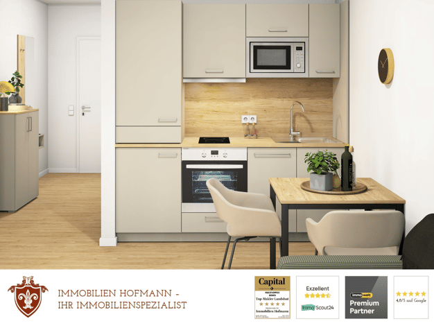 Wohnung zur Miete 880 € 2 Zimmer 40 m² 1. Geschoss frei ab 15.07.2026 Achdorf Landshut 84036