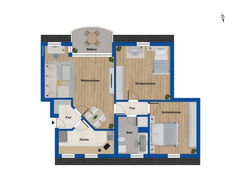 Wohnung zum Kauf 99.000 € 3 Zimmer 91,7 m² Innenstadt Dessau-Roßlau 06844