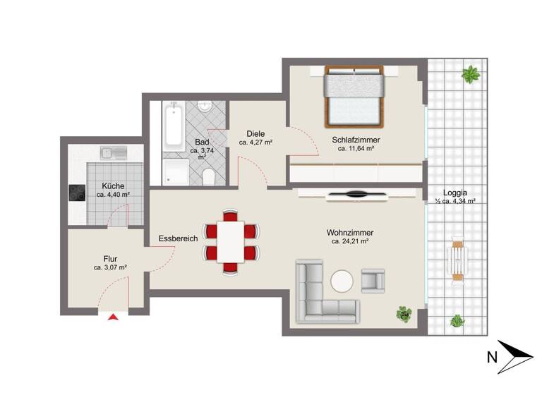 Wohnung zum Kauf 220.000 € 2 Zimmer 55,7 m² 4. Geschoss Fürstenfeldbruck 82256