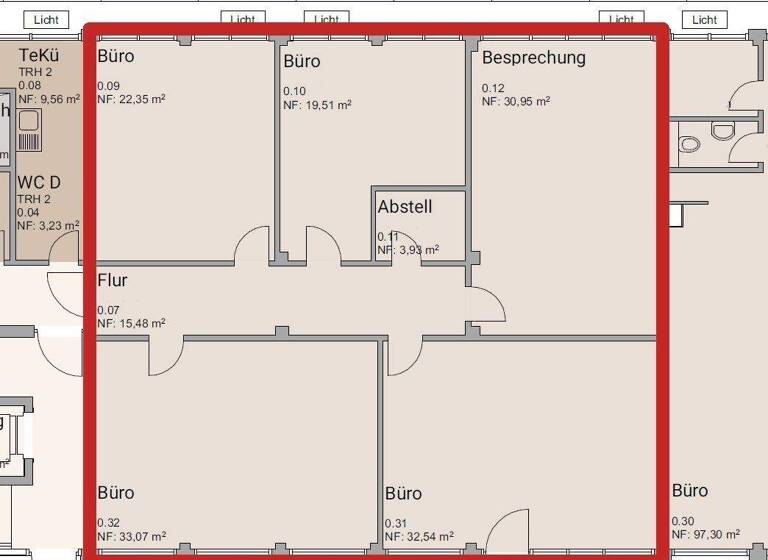 Büro zur Miete 2.367 € 157,8 m² Bürofläche Stadtmitte Rostock 18055