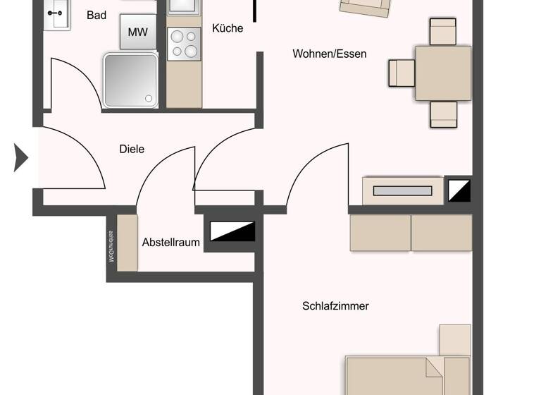 Wohnung zum Kauf 106.000 € 2 Zimmer 38,7 m²<br/>Wohnfläche 3.<br/>Geschoss Stötteritz Leipzig 04299