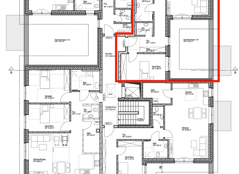 Penthouse zum Kauf 304.000 € 3 Zimmer 89,5 m²<br/>Wohnfläche Dachgeschoss, 2.<br/>Geschoss ab sofort<br/>Verfügbarkeit Ahlhorn Großenkneten 26197