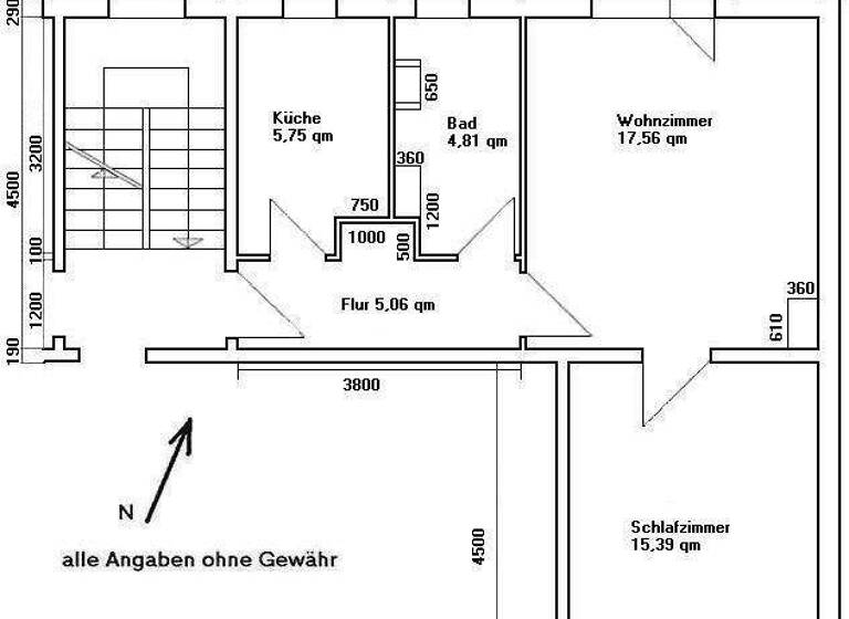 Wohnung zur Miete 294 € 2 Zimmer 49 m² EG frei ab 01.09.2026 Leihaer Straße 80A Roßbach Braunsbedra OT Roßbach 06242