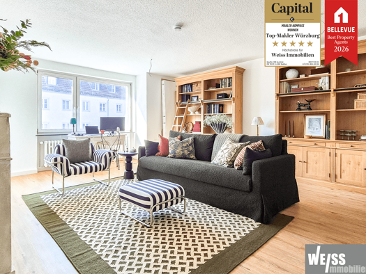 Wohnung zur Miete 1.155 € 2 Zimmer 66 m² 1. Geschoss Wirsbergstraße 10 Altstadt Würzburg 97070