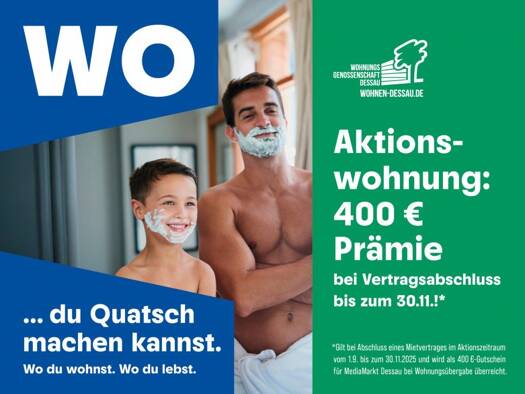 Wohnung zur Miete 360 € 3 Zimmer 68,6 m² 6. Geschoss Pappelgrund 36 Zoberberg Dessau-Roßlau 06847