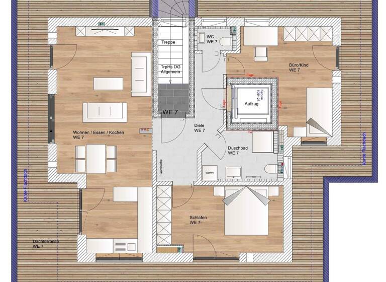 Penthouse zum Kauf - Neubau provisionsfrei 1.193.300 € 3 Zimmer 117 m² 2. Geschoss Pippinger Straße 149 Pasing-Obermenzing München 81247
